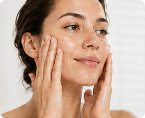 Let the serum absorb into the skin